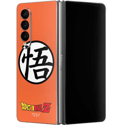 Dragon Ball Z Goku Iconic Kanji Symbol Galaxy Z Fold4 5G Skin
